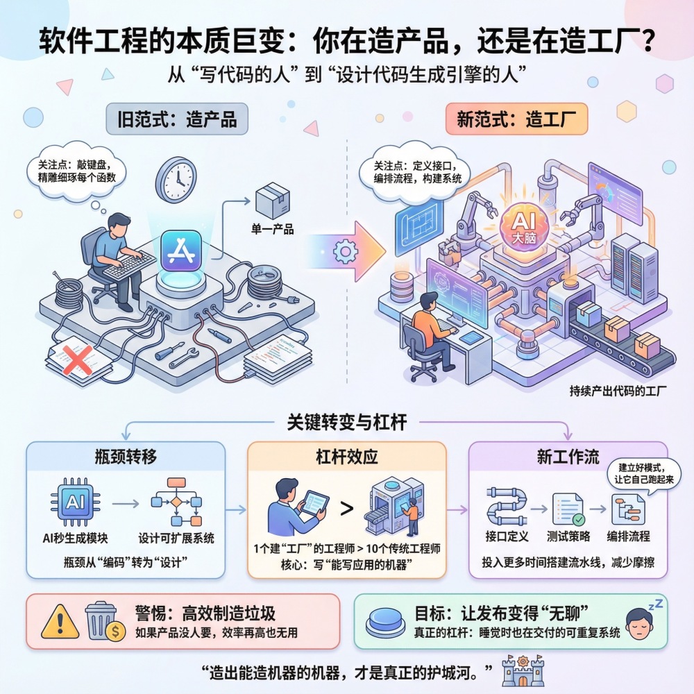 軟件工程的本質已變 你在造產品，還是在造工廠？